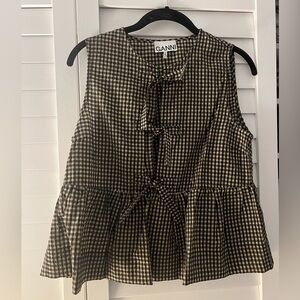 Ganni Gingham Top